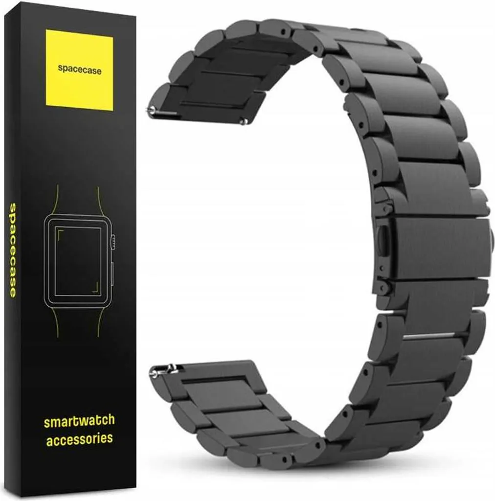 Cinturino Acciaio Nero 18mm Retro Style - Per Orologi Vintage
