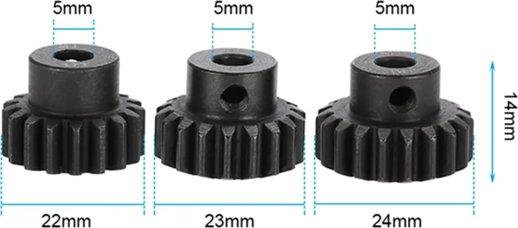 Pignon de moteur RC en acier 48DP pour voiture de course 1/10 25T