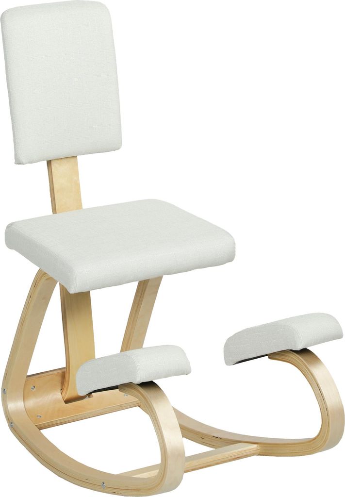 Ergonomischer Kniestuhl, Kniehocker Gesundheitsstuhl für Zuhause, Büro, Meditation Creme