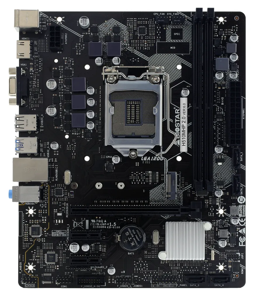 Carte mère Biostar H510MHP 2.0 idéale pour Télétravail et Études Online