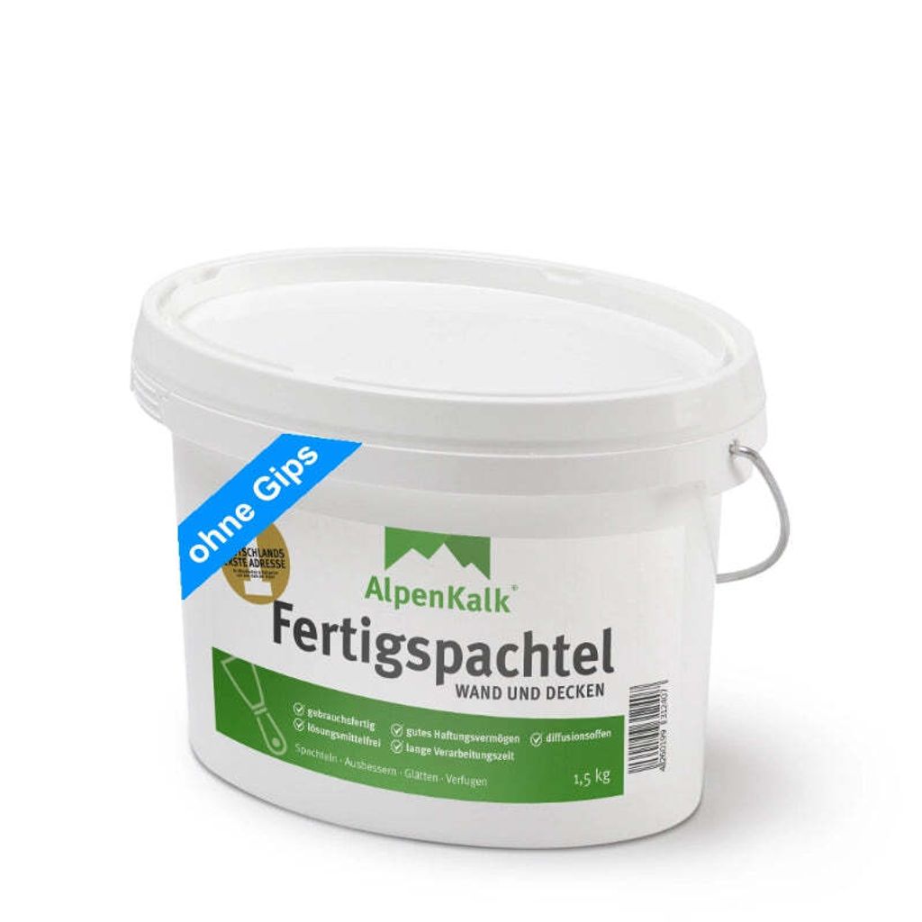 AlpenKalk® Fertigspachtel jetzt 1,5 kg (1 + 0,5) Produktbild 