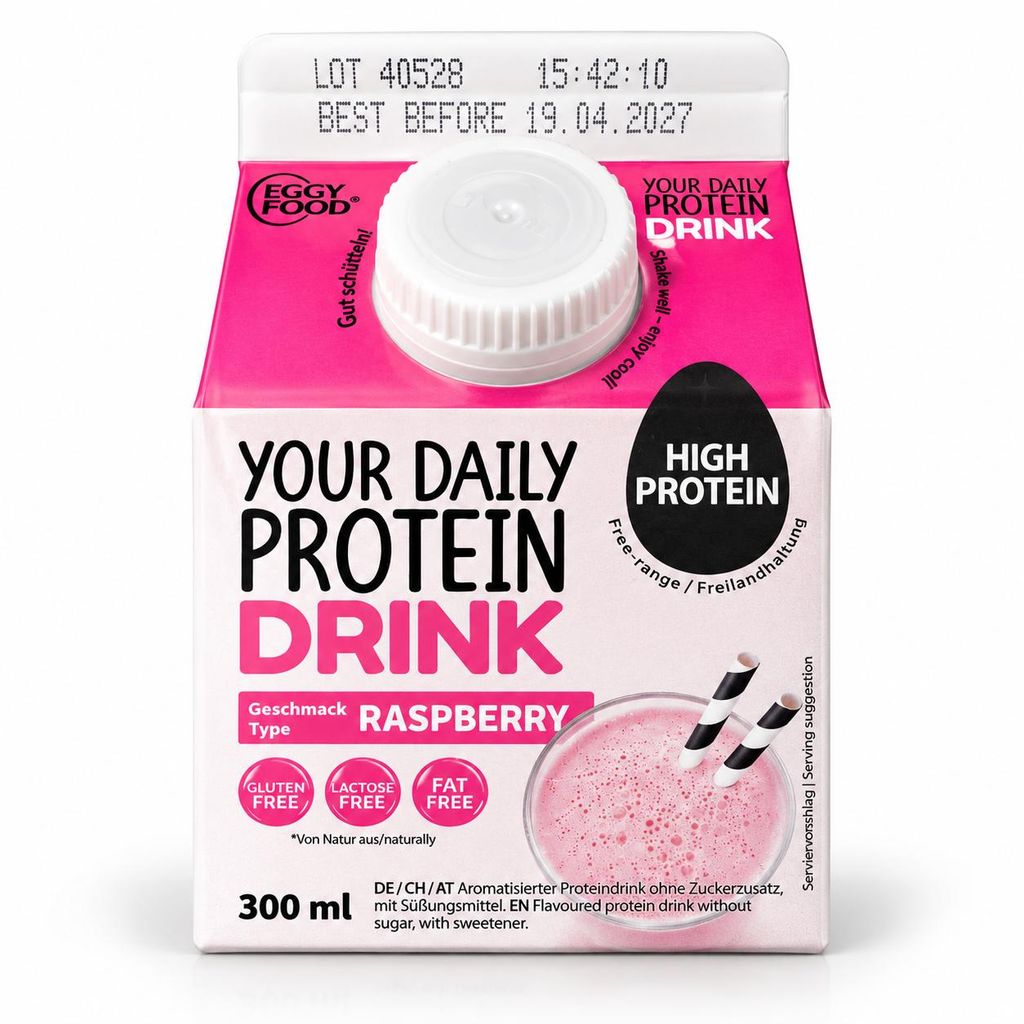 YDP Your Daily Protein 30g EGG liquid 300 ml Raspberry Produktbild 