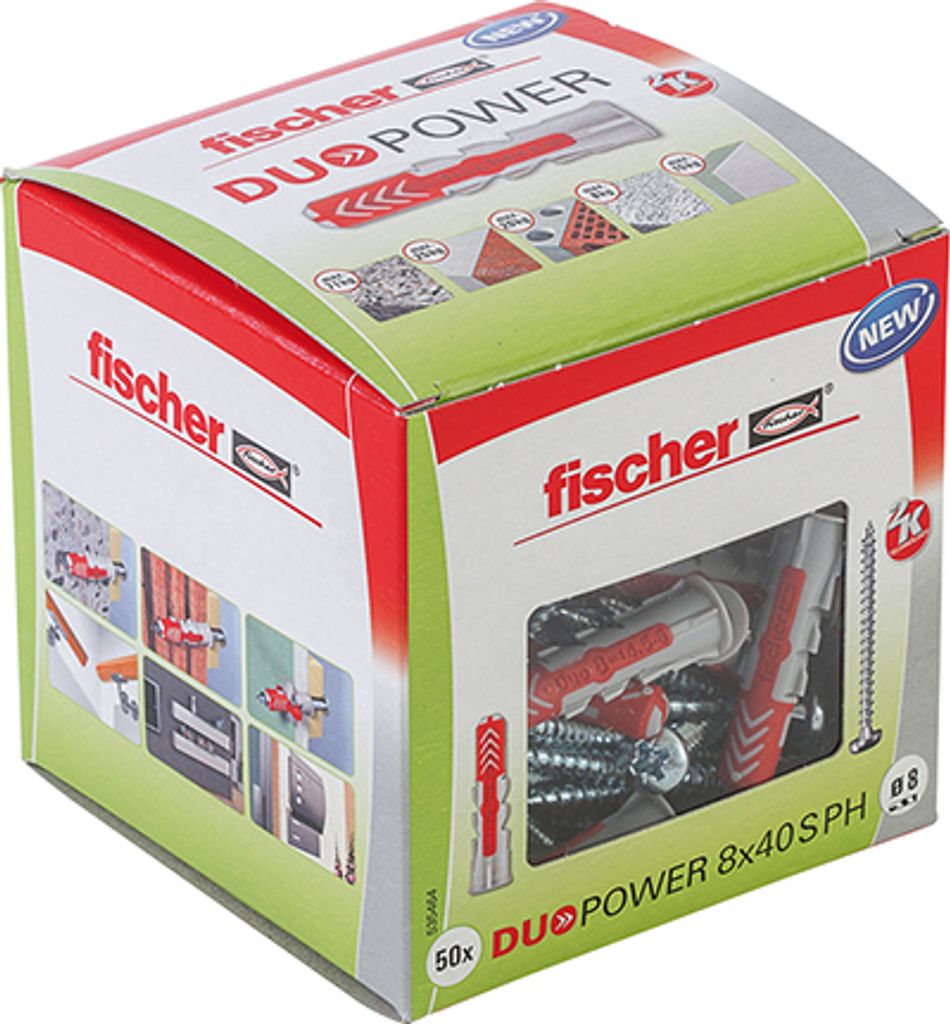 fischer DUOPOWER 8 x 40 PH LD mit Panhead-Schraube Produktbild 