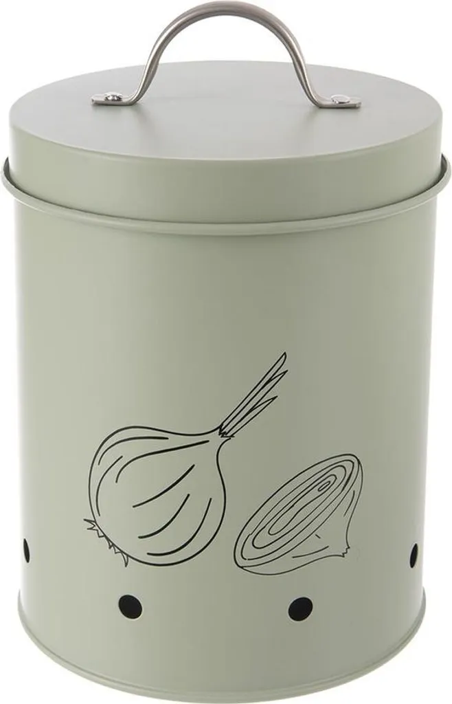 Boîte de conservation légumes et fruits en métal vert 2,4L pour cuisine