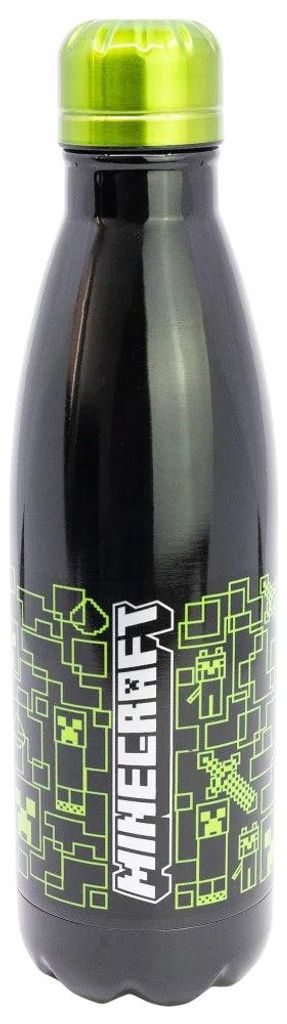 Minecraft Creeper Edelstahl Wasserflasche Trinkflasche Produktbild 