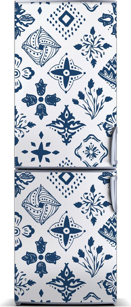 Tulup Kühlschrankdekoration - Magnetmatte - 70 cm x 190 cm - Magnet auf dem Kühlschrank - Blumenmuster