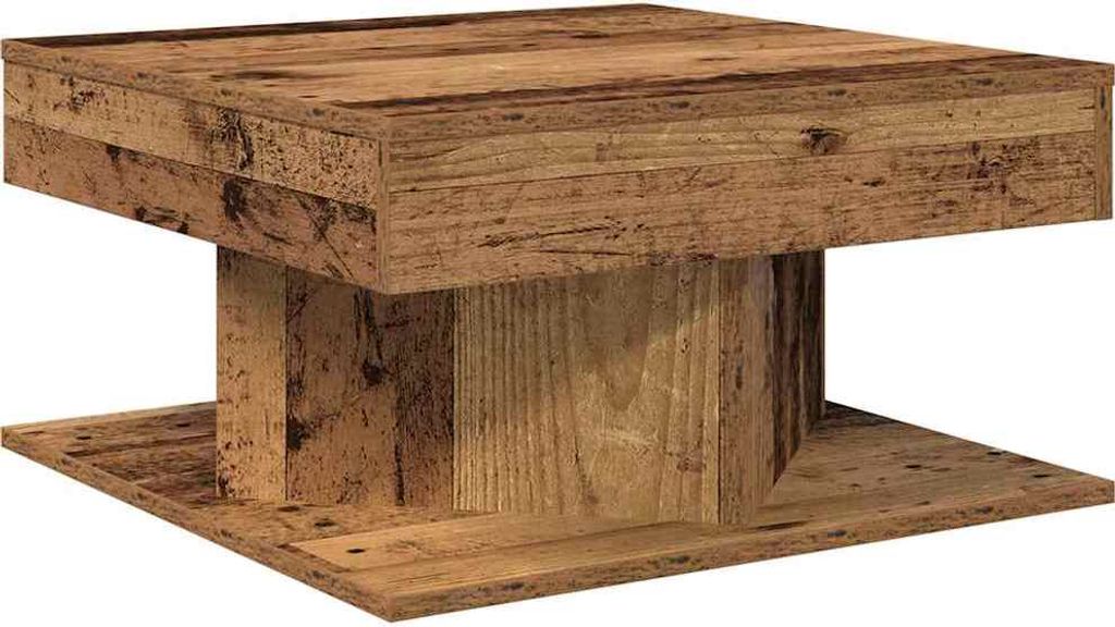 Couchtisch Altholz-Optik 55x55x30 cm Holzwerkstoff