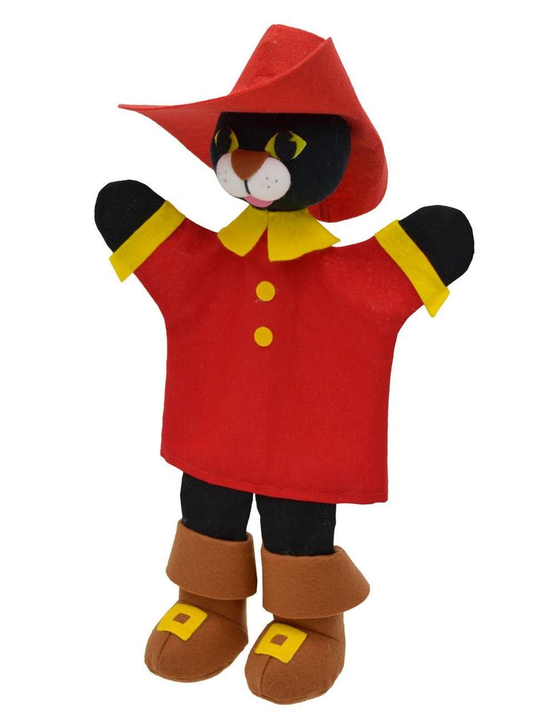 Handpuppe Der Gestiefelte Kater 34 cm Mehrfarbig, 26412A Produktbild 