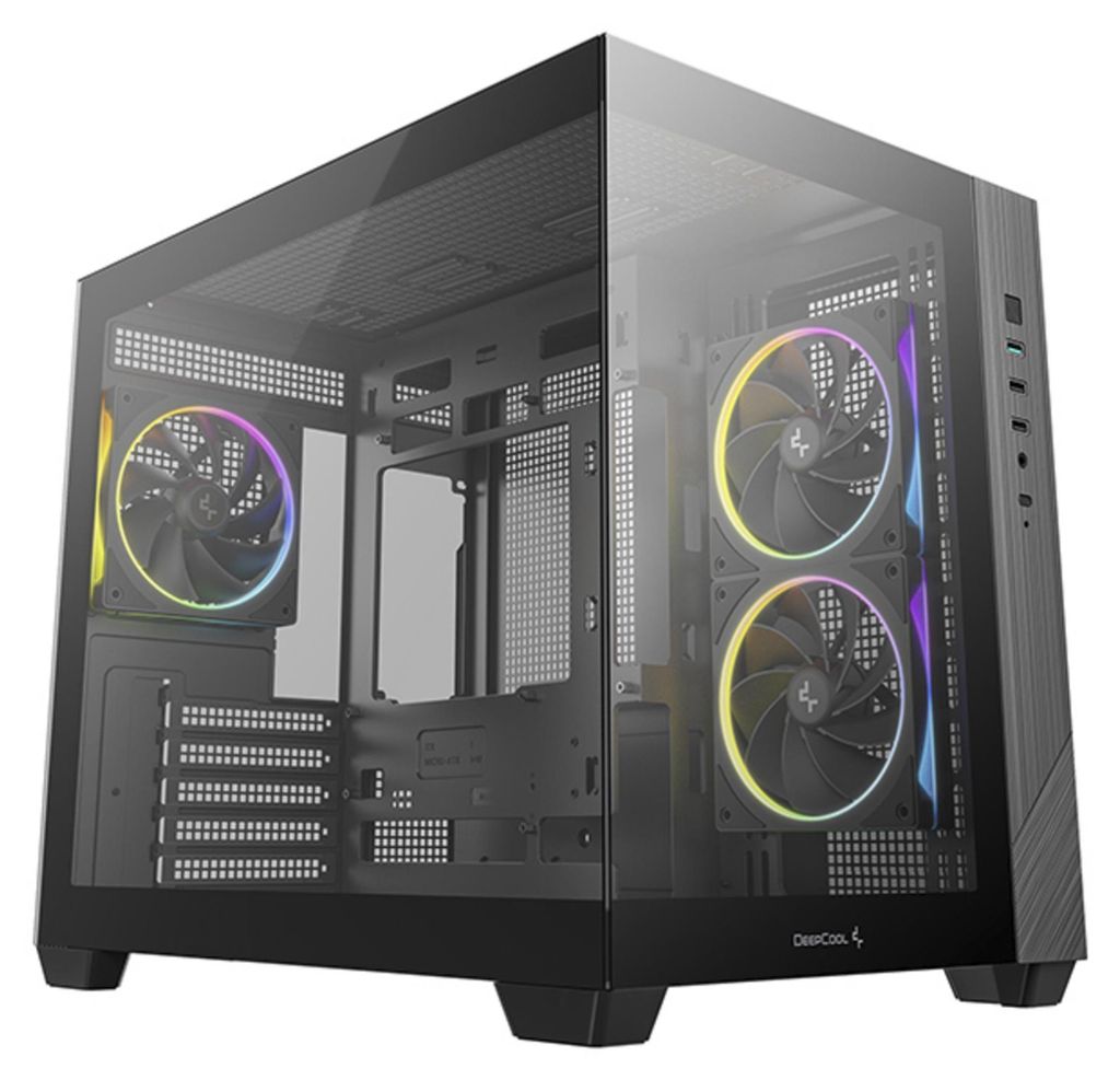 DeepCool CG330 3F, tour, PC, noir, ITX, micro ATX, Image du produit 