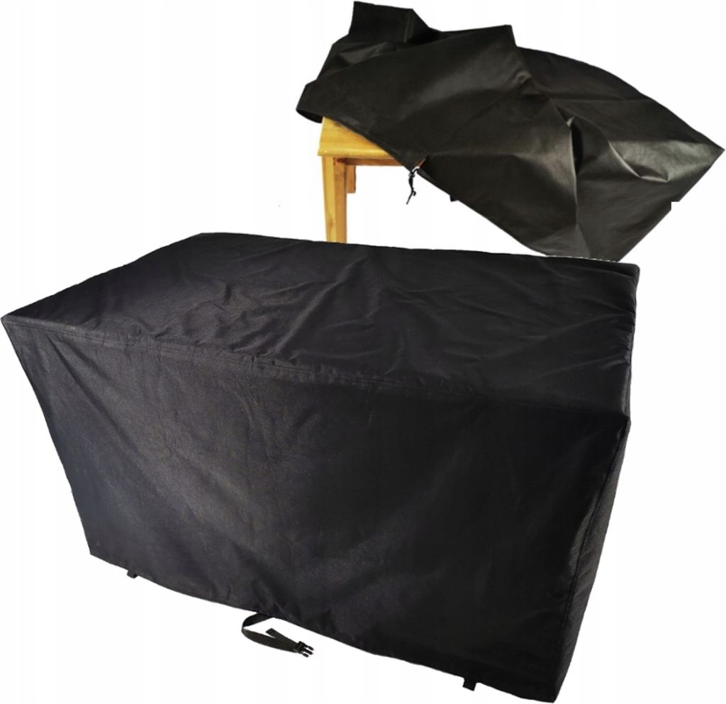 Pokrowiec Na Meble Ogrodowe Stół 200X200X80 Cm Czarny Zdjęcie produktu 