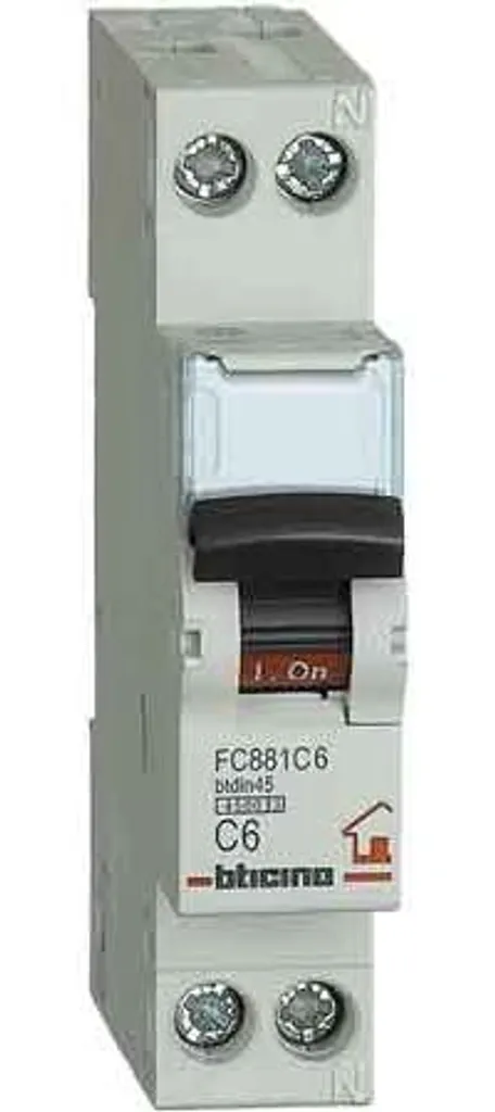Disjoncteur BTICINO 1P+N 6A - Solution Anti-Surcharge pour Petit Circuit