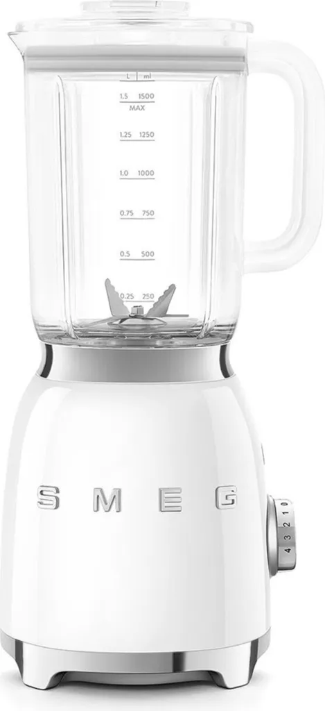 Mélangeur Smeg BLF03WHEU Style Rétro avec 4 Vitesses et Bol 1,5L