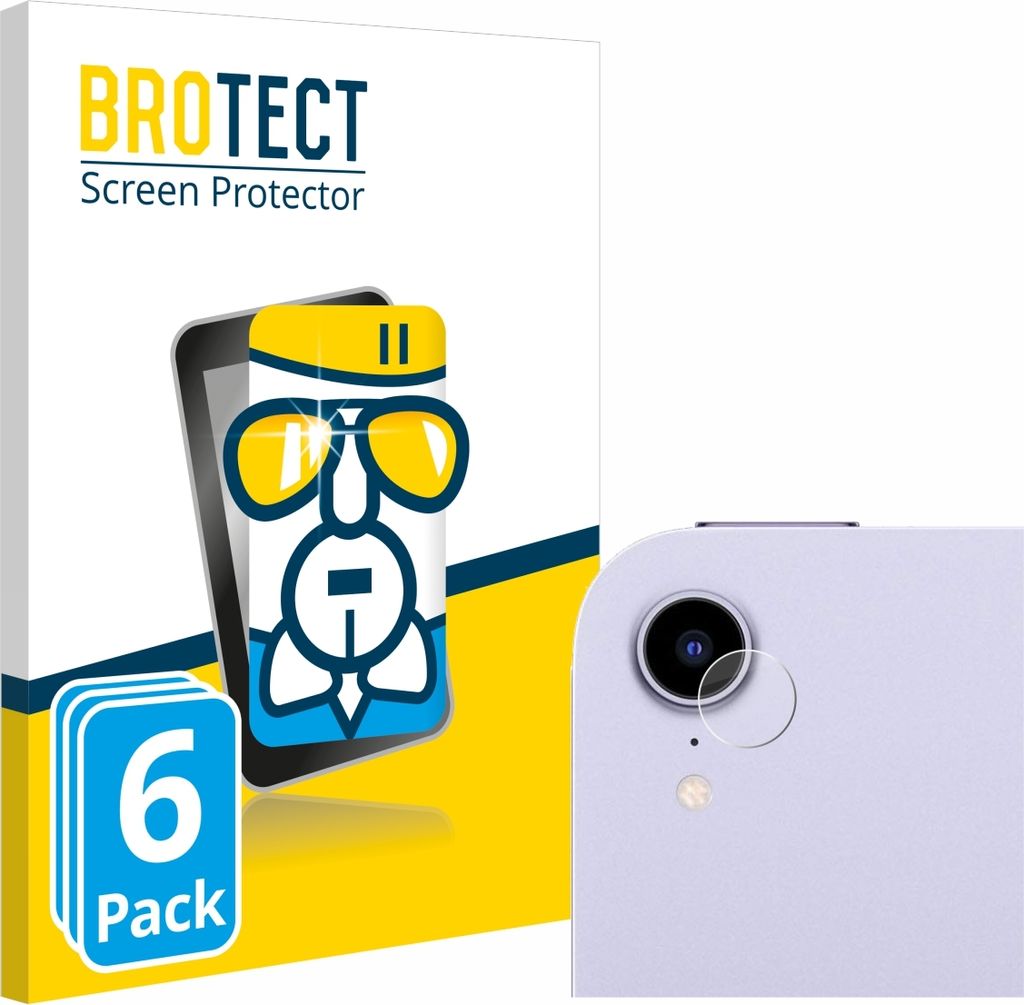 6x BROTECT Schutzglas für Apple iPad Mini 7 2024 (NUR Kamera) Schutzfolie Panzer Folie Glas Display Schutz klar