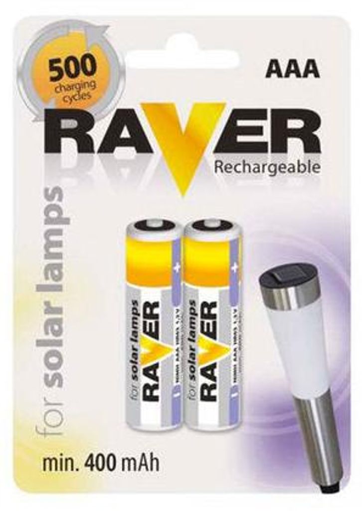 Nabíjateľná batéria pre solárne AA, 400 mAh, 2 ks. Blister Obrázok produktu 