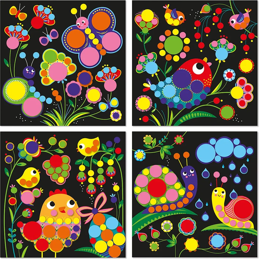 Janod Atelier Set Adesivi Rotondi: Giocattolo Artigianale per Regalo 3 Anni - 2
