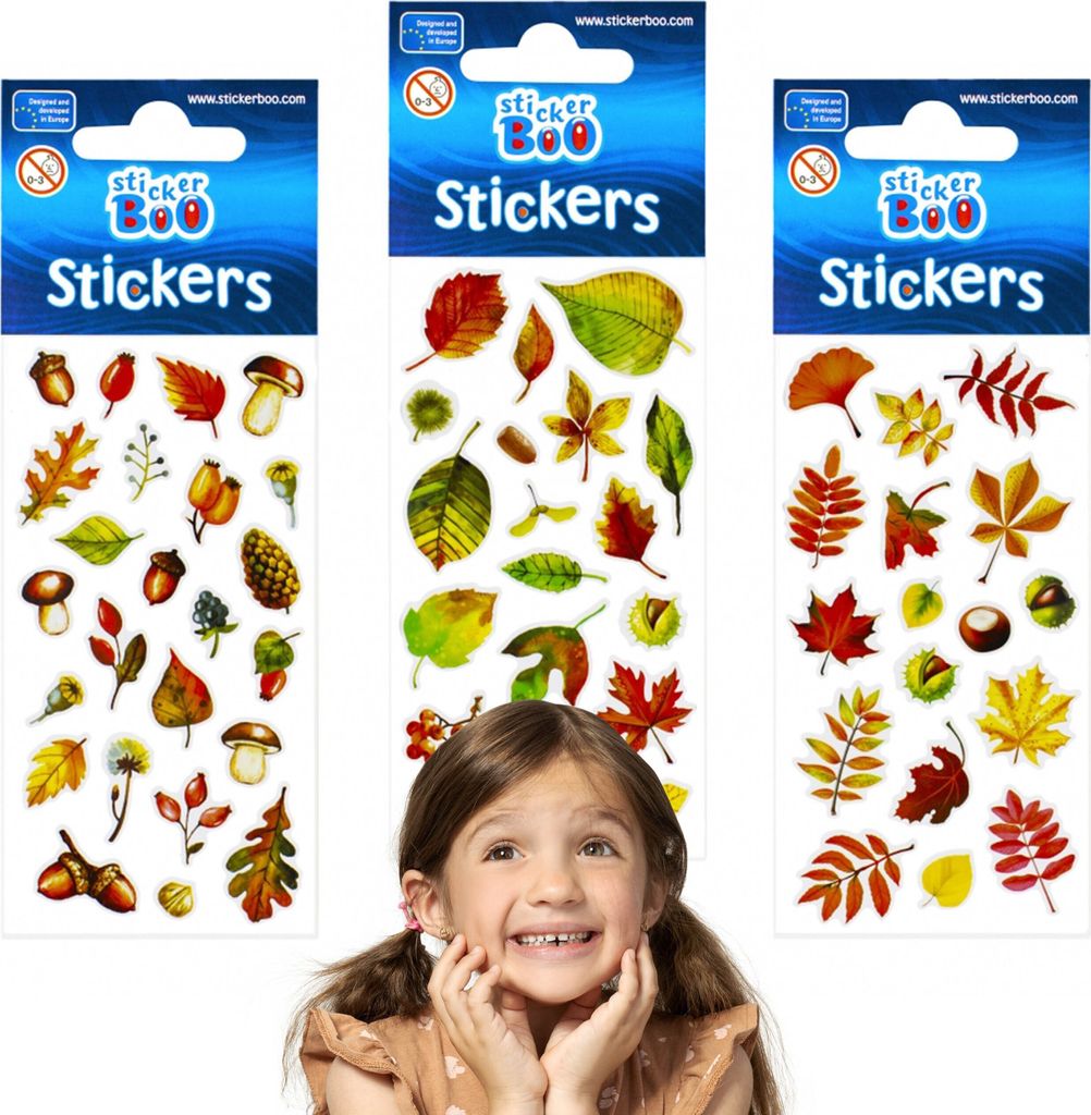 Stickerset für Kinder, Herbstschätze Sticker