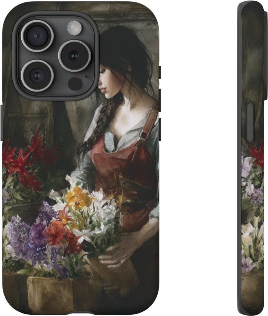 Blumenarrangement in Aquarelloptik – Handyhülle Kompatibel mit iPhone 15 Pro