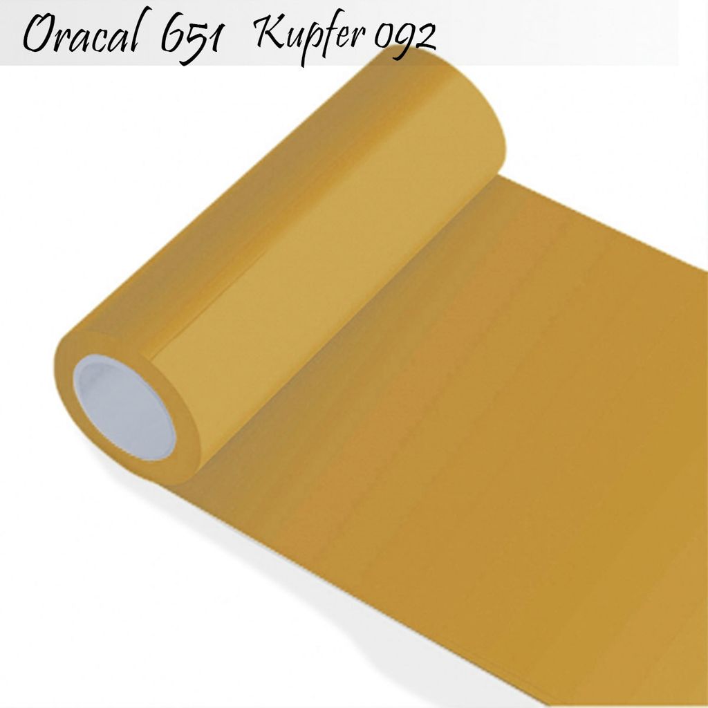 Oracal 651 - Orafol für Küchenschränke und Dekoration 63 cm Folienhöhe Breite Folie 5m (Laufmeter) - Rolle - Farbe 92-kupfer