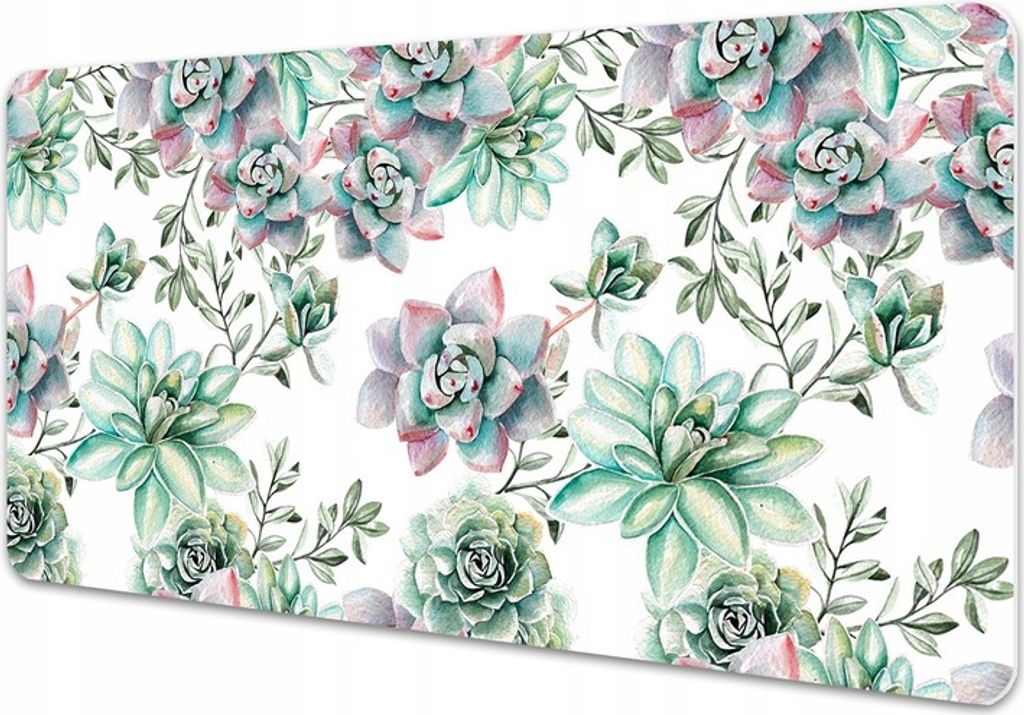 Große Schreibtischunterlage Aquarell floral 90x45