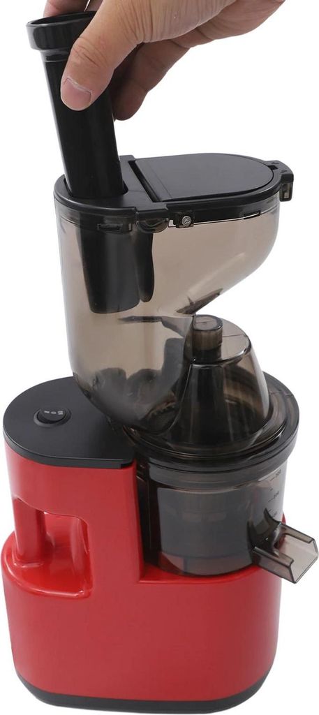 Elektrische Obstsaftpresse - Zentrifugal-Entsafter - 500 W - 400 ml Becher - Klingen aus 304 Edelstahl - EU‐Stecker 220V 50Hz - Rot