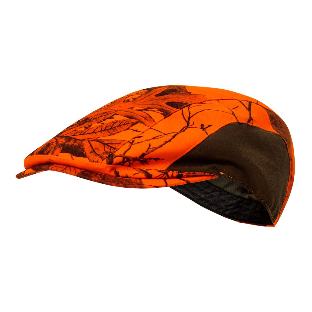 Deerhunter Eagle Flat Cap, Schiebermütze Jagdmütze, Farbe:REALTREE EDGE ORANGE, Größe:60/61