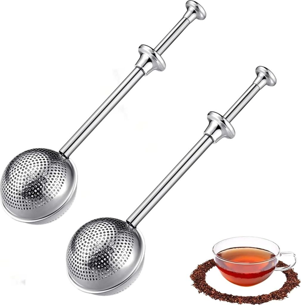 2 Stück Teesieb Teefilter 304 Edelstahl Tee-Sieb für die Meisten Tasseteekanne Teefilterhalt Teehalter Gewürzei für Teekannen zu Hause oder im ...