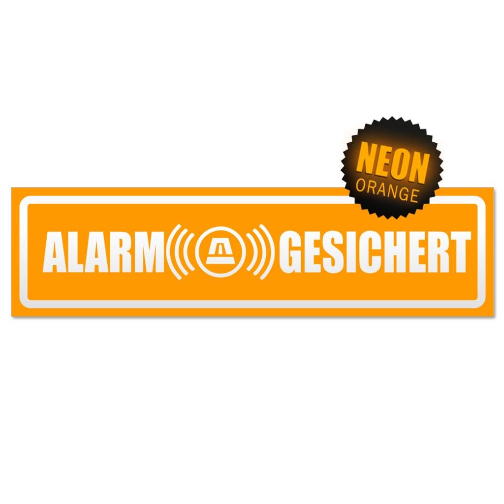Alarm Gesichert invertiert Magnetschild Schild magnetisch