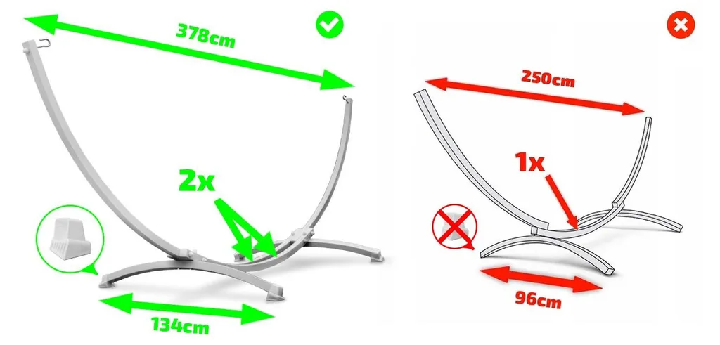 Hamac avec support en métal robuste, fauteuil suspendu 2-en-1 gris - 14