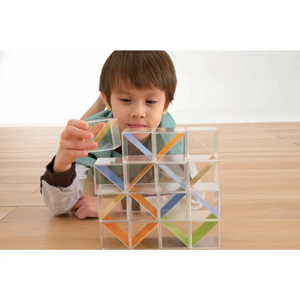 Weplay KC2001 Crystal Blocks : 16 blocs de construction multicolores
