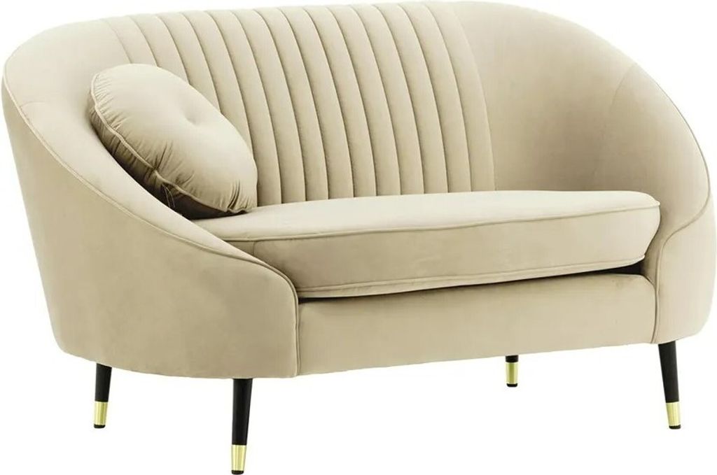 Sessel Mademoiselle mit Rippenstruktur in Samt Premium