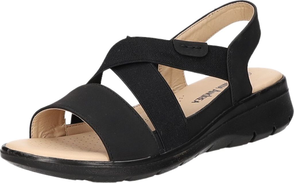 Donna Andrea Damen-Sandalette Schwarz, Farbe:schwarz, EU Größe:41