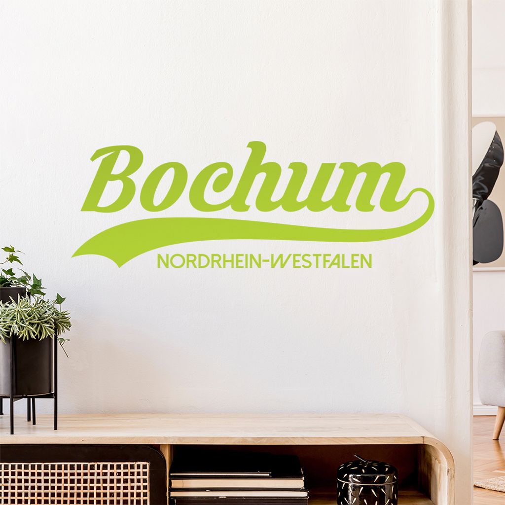 Bochum Nordrhein-Westfalen Wandtattoo Wandaufkleber Wall Sticker - Dekoration, Küche, Wohnzimmer, Schlafzimmer, Badezimmer