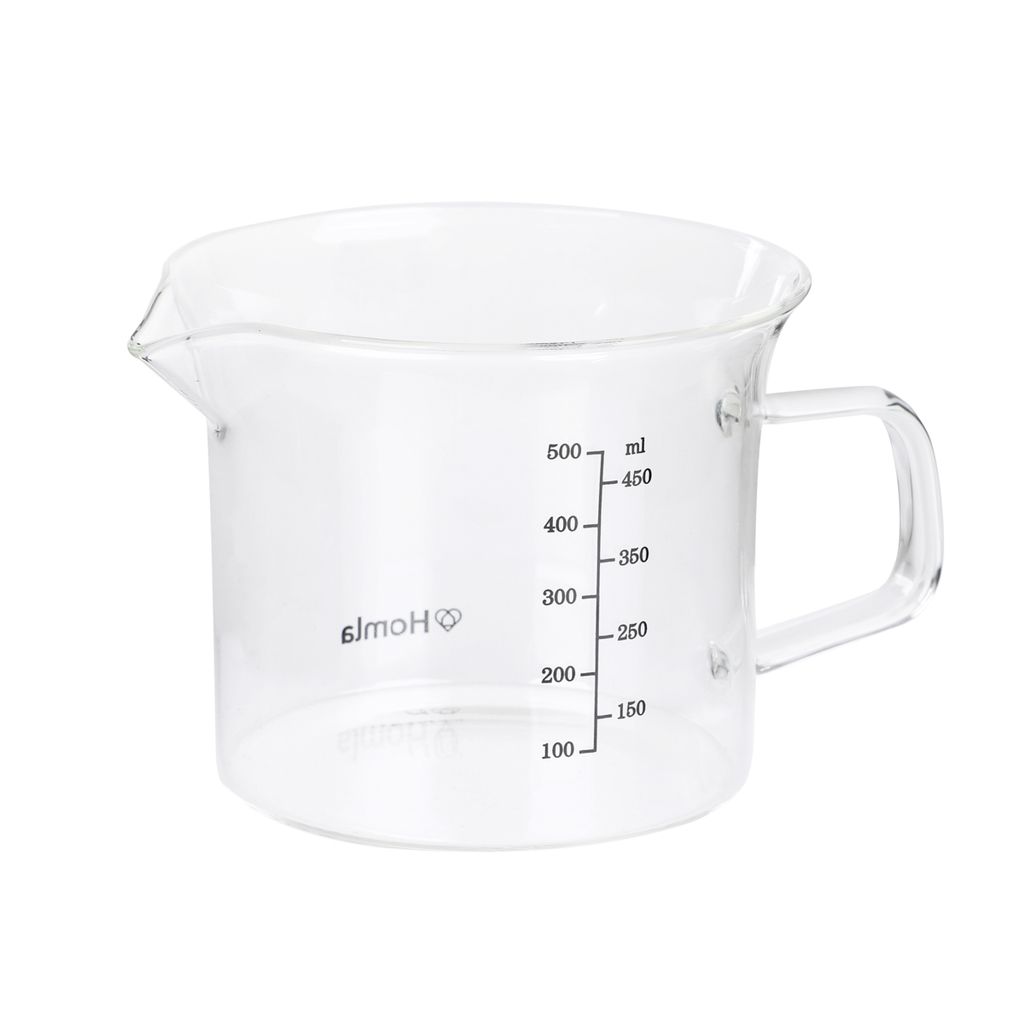 HOMLA MAVIS Messbecher aus transparentem Glas 0,5 l