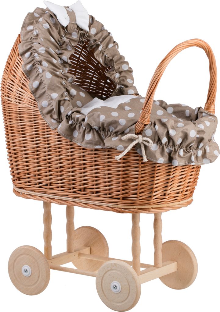 LULU Poppenwagen van wilgentak / Wieg / Poppenbed, Productafbeelding 