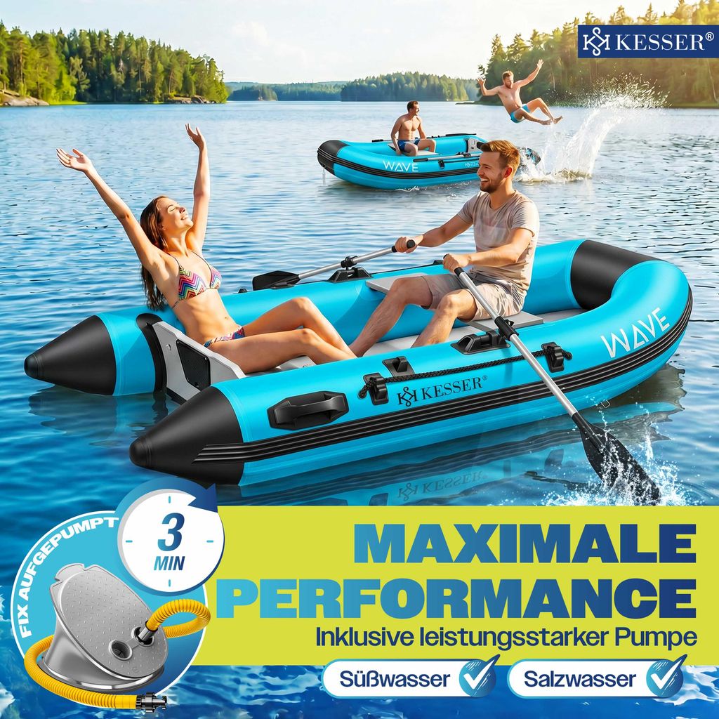 KESSER® Schlauchboot für 2 Personen, motorisierbar, Produktbild 