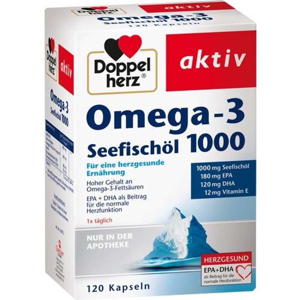 Doppelherz Omega-3 Sea Fish Oil 1000 kapsúl 120 kapsúl Obrázok produktu 