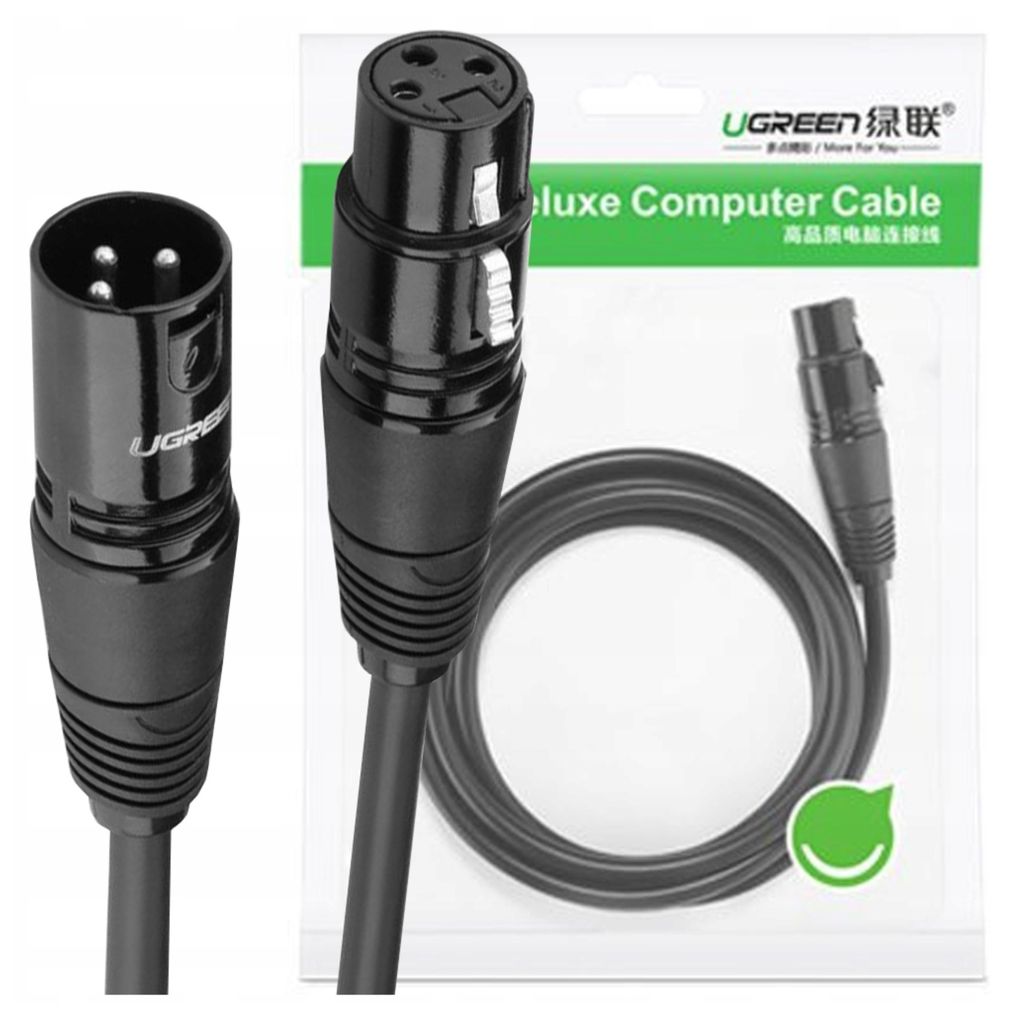Cavo Ugreen Av130 da Xlr femmina a Xlr maschio - 1M (nero) Immagine del prodotto 