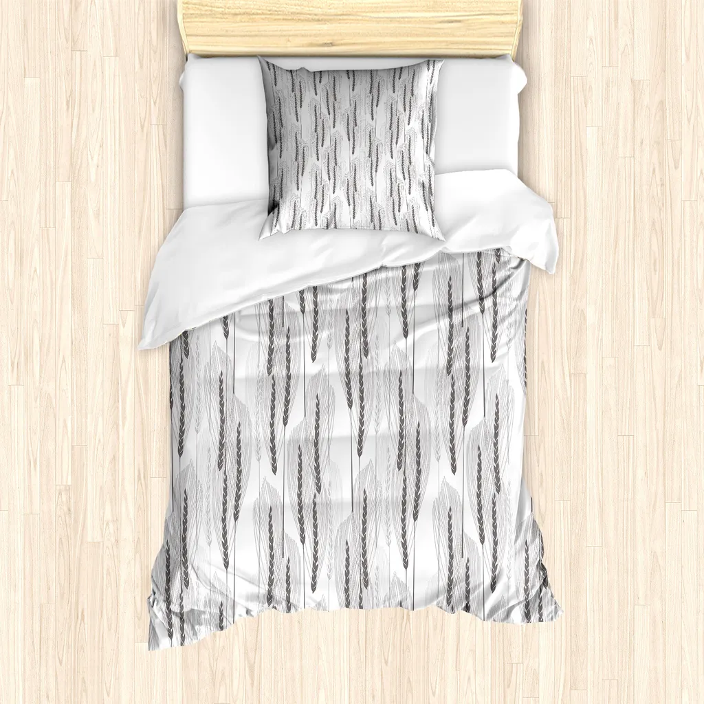 Set Copripiumino Antiacaro Singolo 135x200 cm | Botanico Taupe