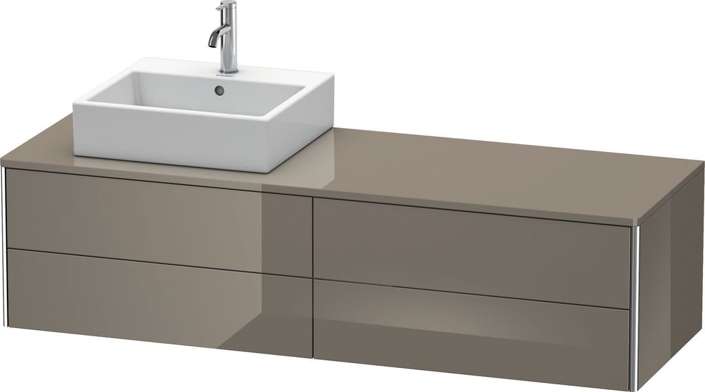 Duravit XSquare Konsolenwaschtischunterbau wandhängend, 4 Schubkästen, Becken links, 1600x400x548mm, XS4914L8989