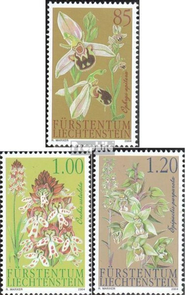 Briefmarken Liechtenstein 2004 Mi 1352-1354 (kompl.Ausg.) postfrisch Orchideen