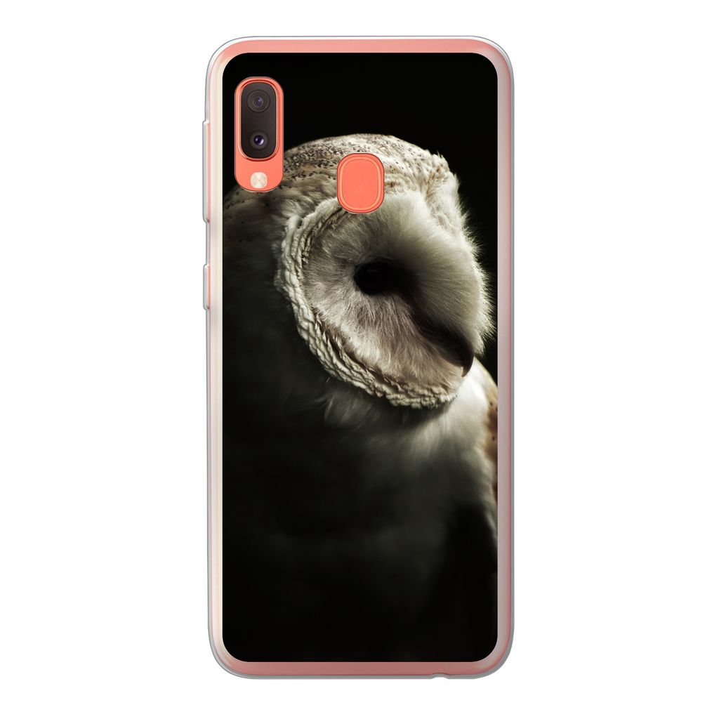 MuchoWow Handyhülle Schutzhülle Hülle für Samsung Galaxy A20e Eule - Vogel - Porträt Silikon Softcase Handy Hülle - Abdeckung