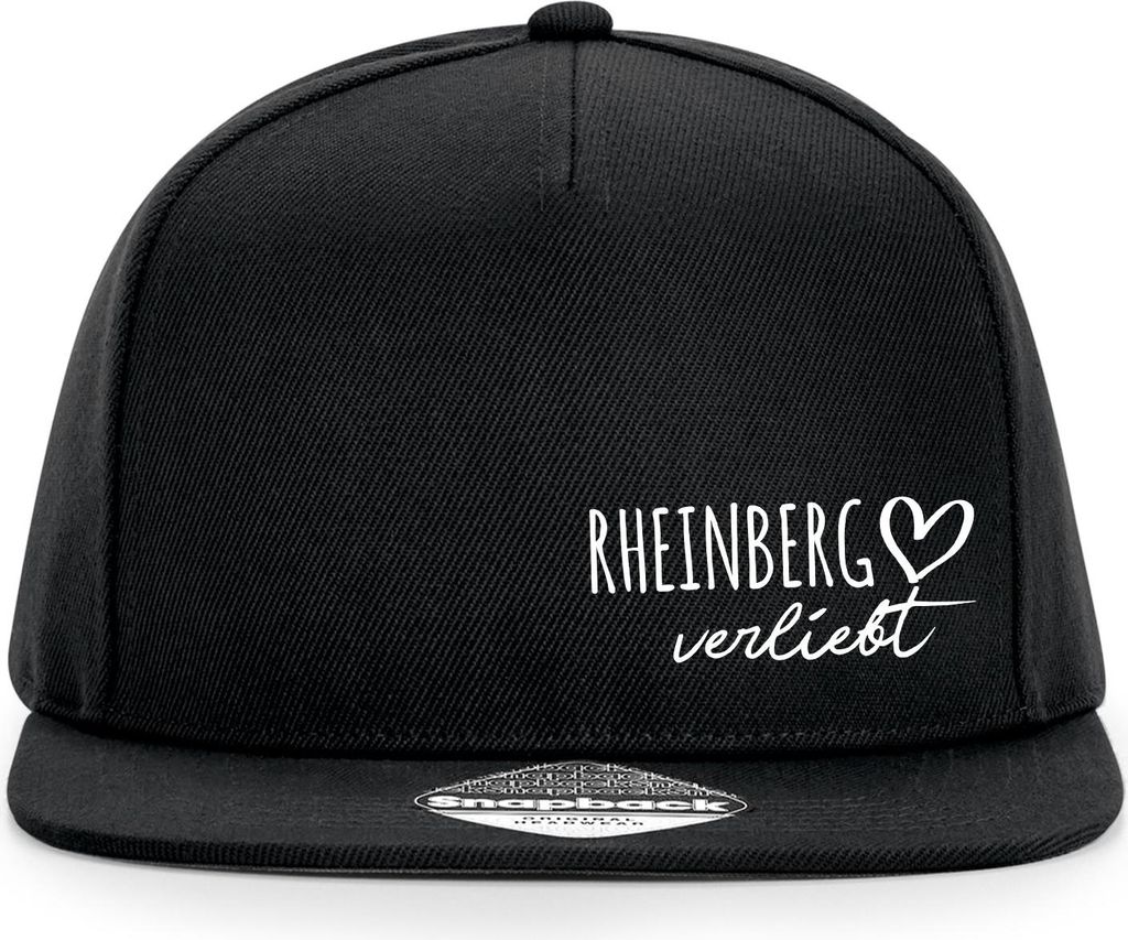 Huuraa Cappy Mütze Rheinberg verliebt Black Polyester Snapback Kappe Geschenkidee