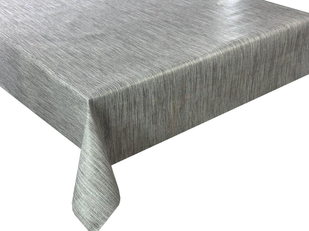 Wachstuch Wachstücher Tischdecke Abwaschbar Wasserdicht Gartentischdecke Einfarbig Graphit Leinwand Fantastik 733-9 50x140 cm