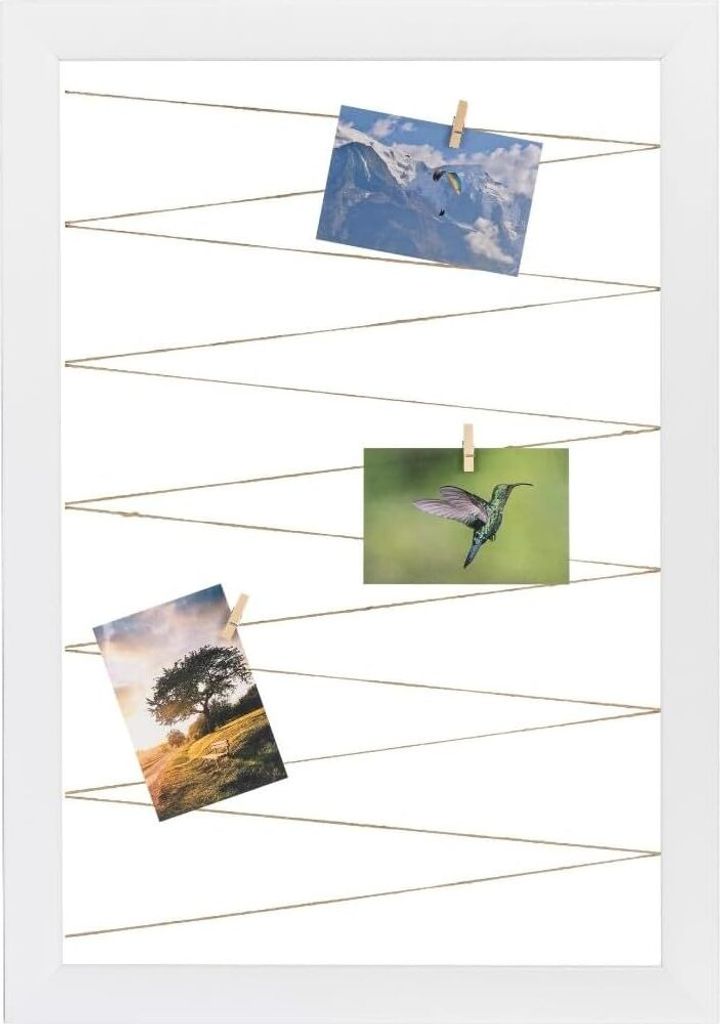 FC Fotohalter Pinnwand Fotorahmen Weiß Matt Neo Collage Line FC 53G Bilderrahmen inklusive CLAMARO , Größe:65x85cm (Hochformat)