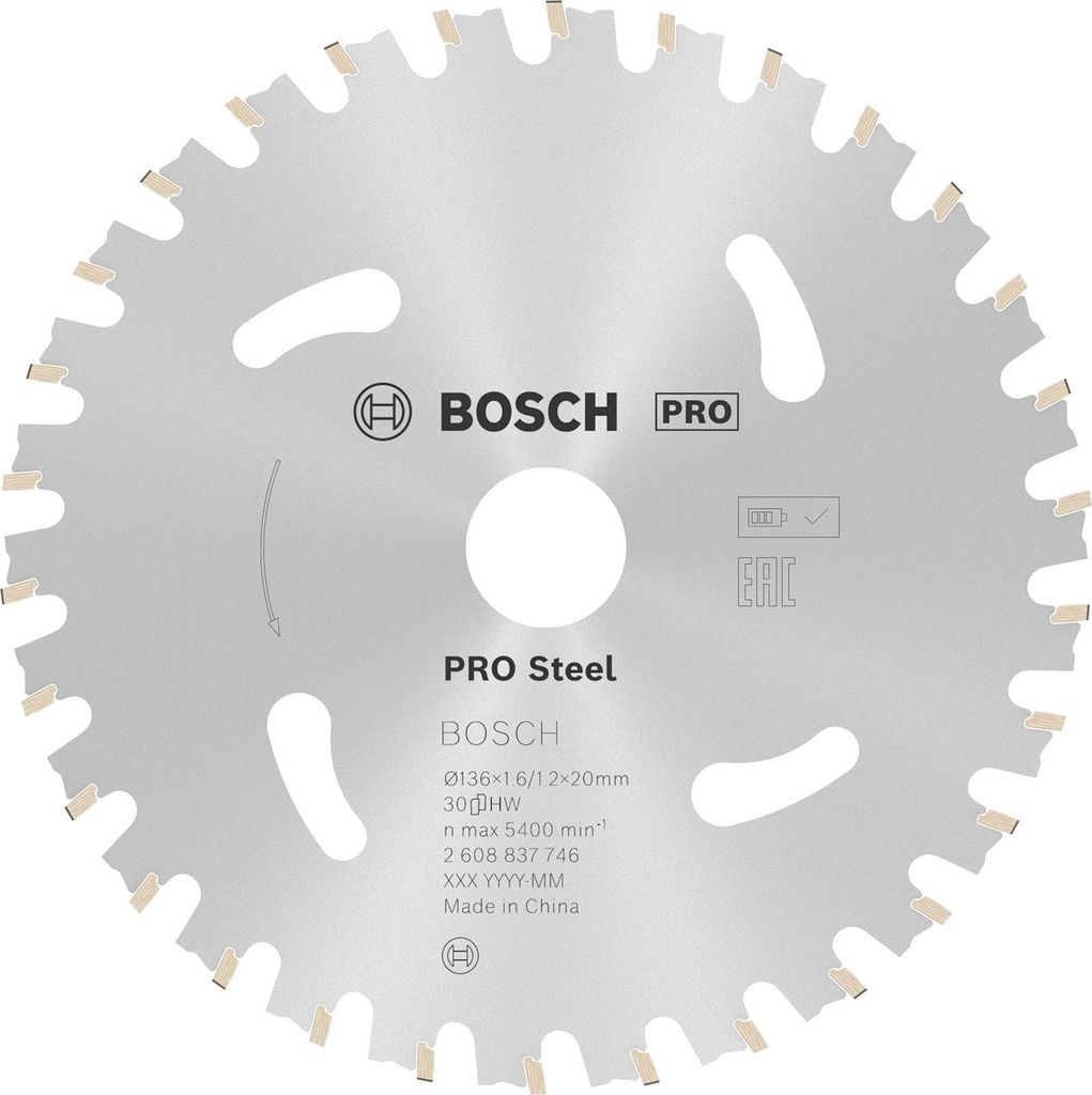 BOSCH 2608837746 BOSCH Standard for Steel Kreissägeblatt Productafbeelding 