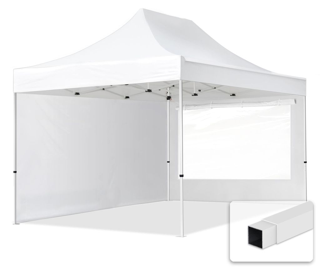 TOOLPORT 3x4,5 m Tonnelle pliante Acier, PES 700, côtés Image du produit 