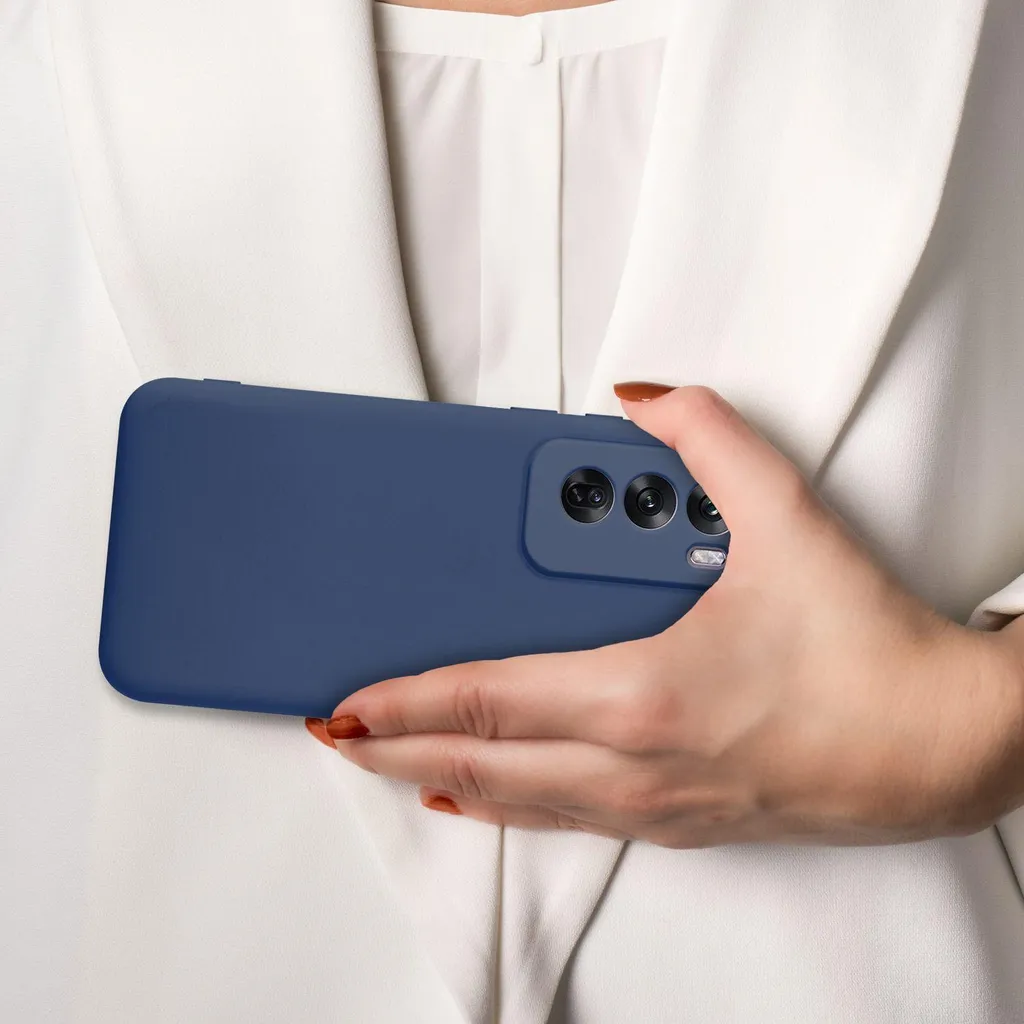 SHIEID Cover Per Oppo Reno 2Z In Vetro Temperato E Silicone – Custodia Sottile Rosa Sfumato Blu – Protezione Antiurto - 4