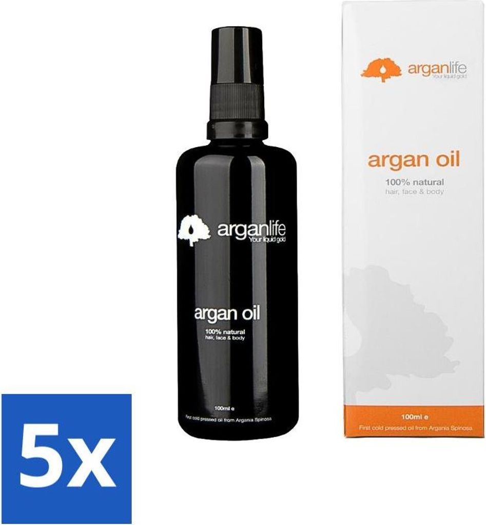 Arganlife – Arganöl – Leave-In-Conditioner – Spendet Feuchtigkeit und pflegt – 100 ml - Vorteilspack - 5 Stücke