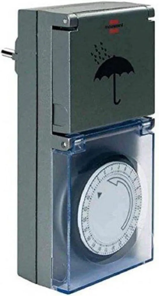 Minuterie 24 heures pour éclairage extérieur IP 44 MZ 44 coloris anthracite