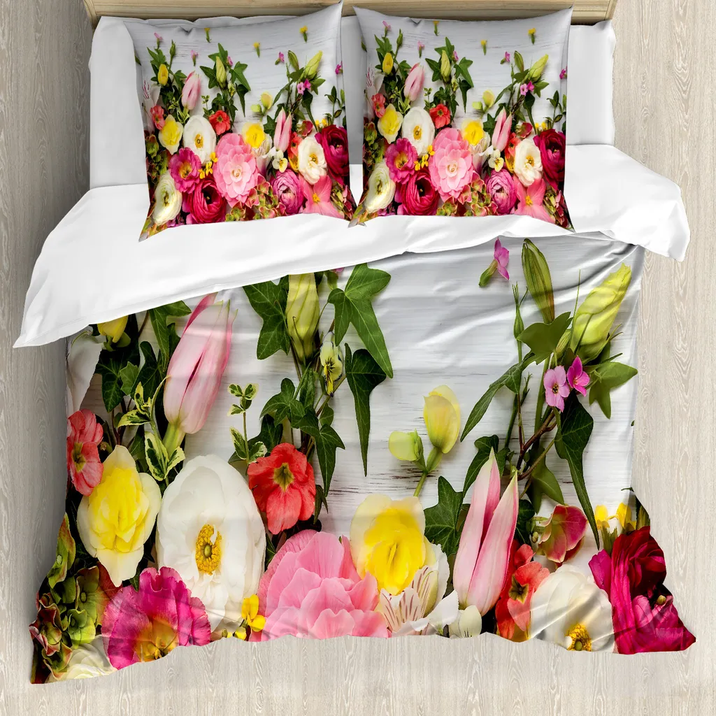 ABAKUHAUS Floreale Set Copripiumino, Vintage Tea Cups